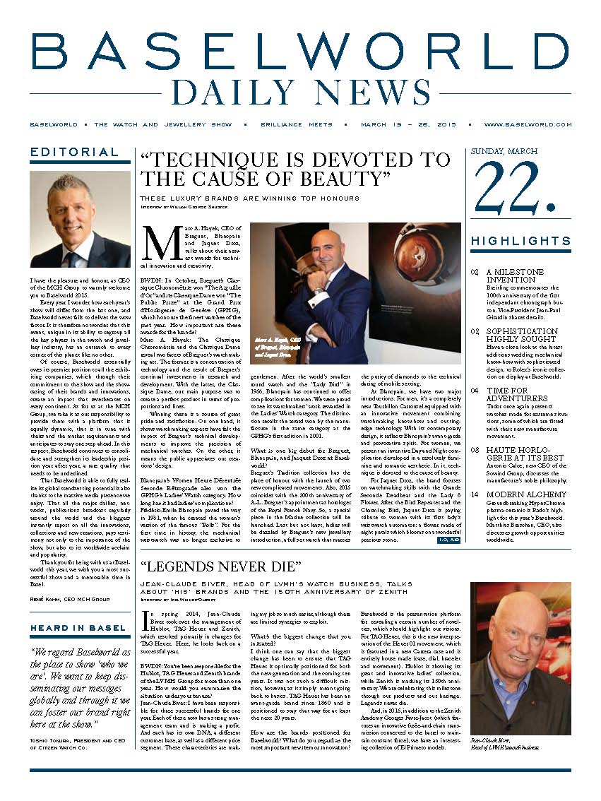 BASELWORLD DAILY NEWS